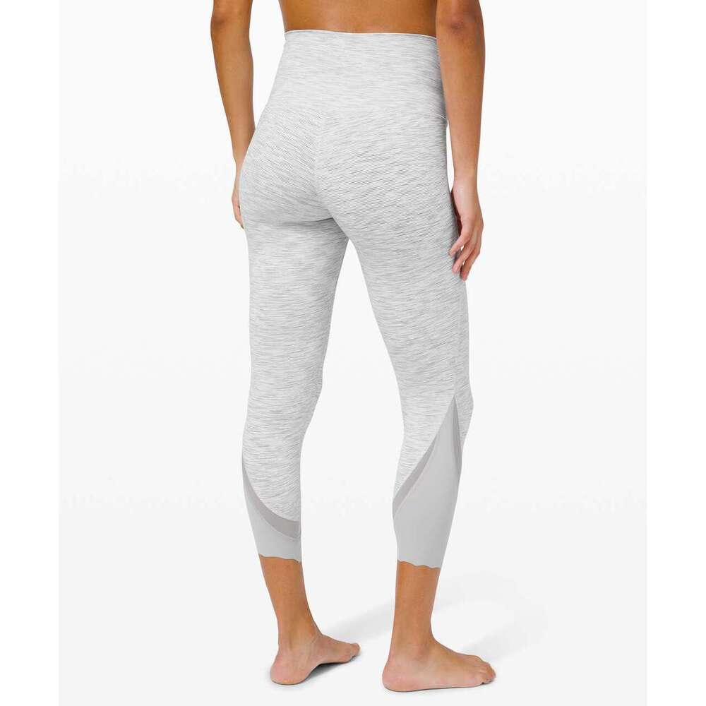 Lululemon Wunder Under Scalloped Hem Crop 23", Battleship, Size 4
